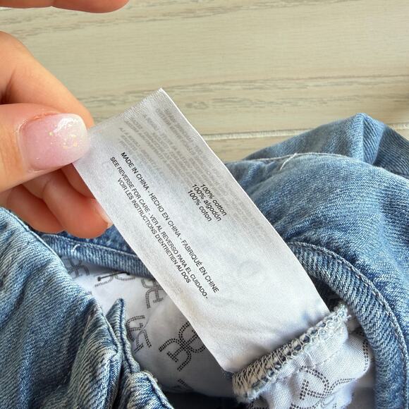 Sam Edelman Women’s High Rise Denim Trouser Shorts Size 2 Blue NWT - Picture 8 of 10